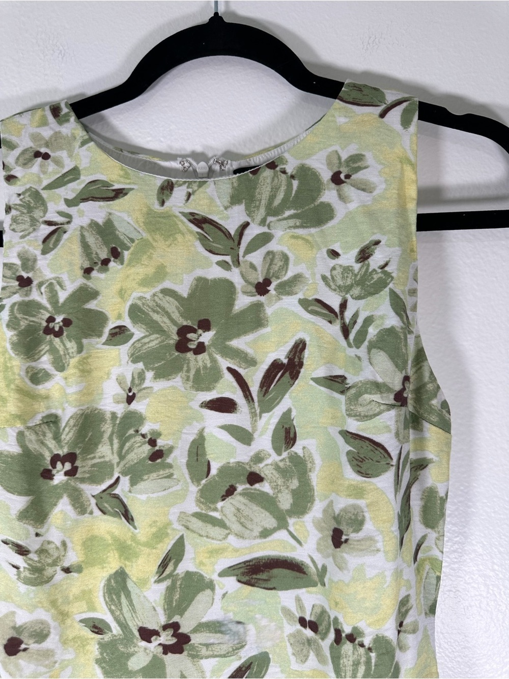 Lulus Green Floral Linen Blend Mini Dress XS Cottagecore - Picture 7 of 12